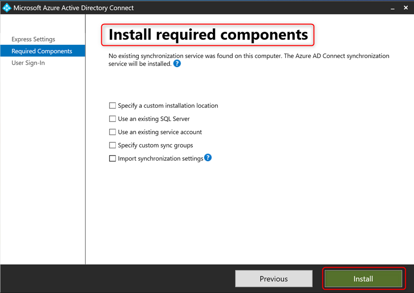 Setup Your Hybrid Environment Using Azure AD Connect